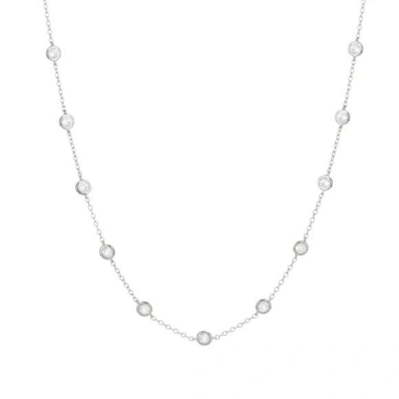 DORSEY CLEMENCE NECKLACE IN 1.50 CTS LAB WHITE SAPPHIRE - Picture 3 of 3